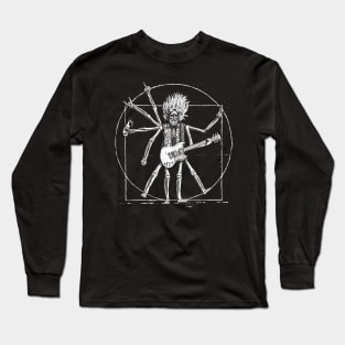 Metalhead Vitruvian man Long Sleeve T-Shirt